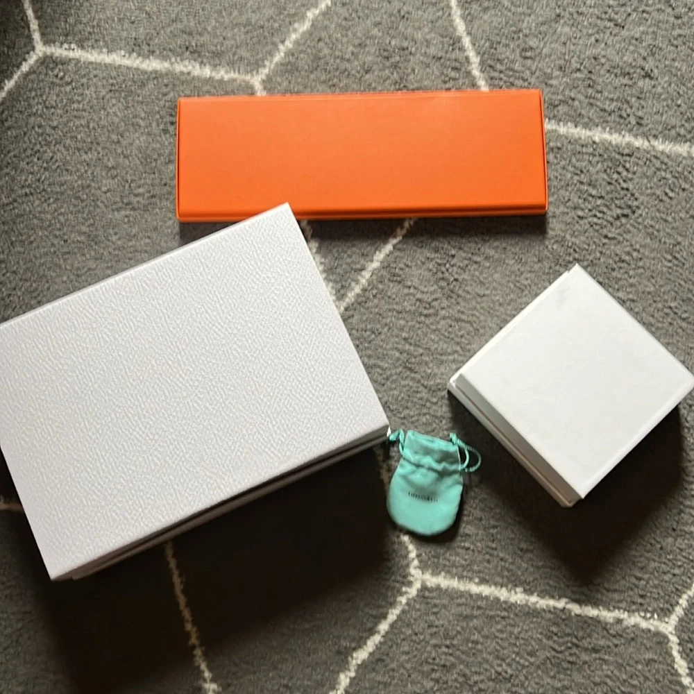 Dior , Hermes , Tiffany, Celine empty boxes set4